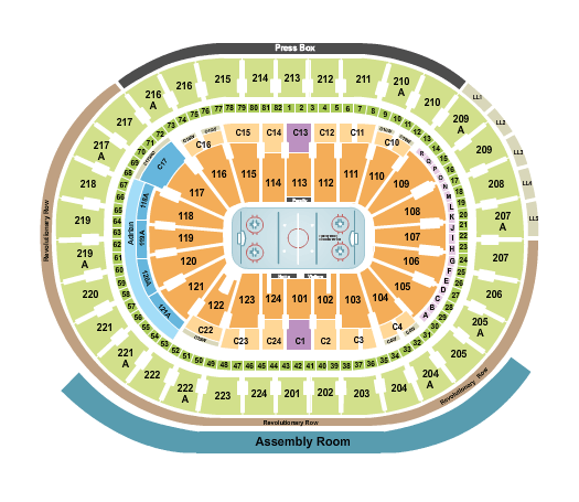 Xfinity Mobile Arena Flyers Seating Chart